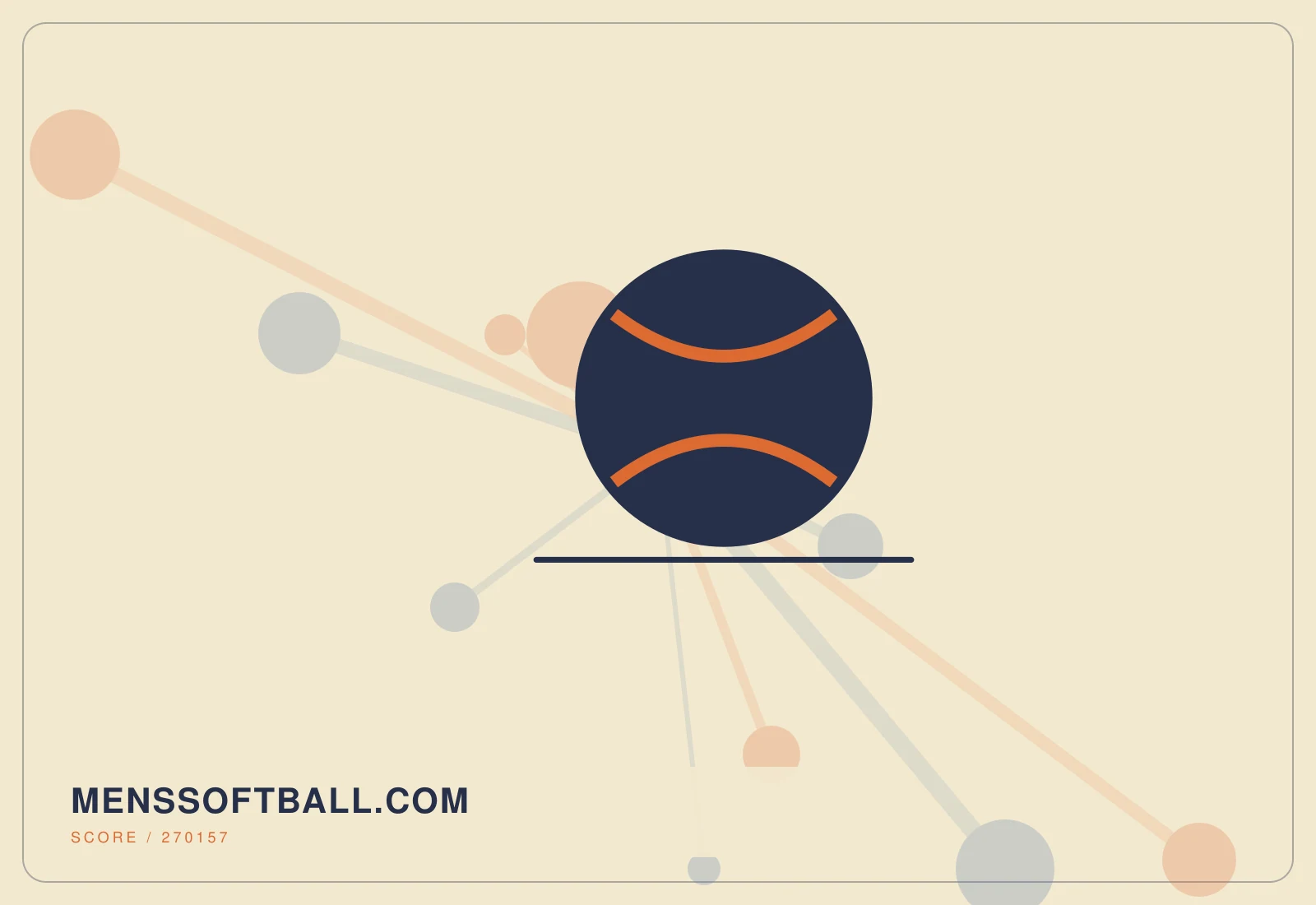 Abstract editorial artwork created for menssoftball.com